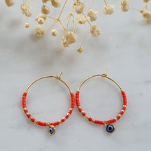 Cargar imagen en el visor de la galería, Argolla Miyuki/ Miyuki Hoop Earrings
