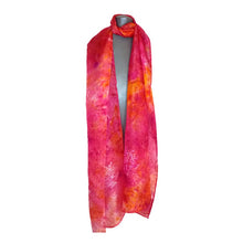 Cargar imagen en el visor de la galería, Bufanda de Seda Batik 27 x 176 cm / Batik Silk Scarf 10"x72"