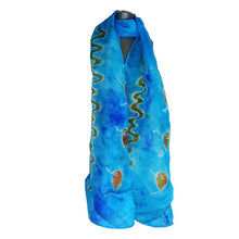 Cargar imagen en el visor de la galería, Bufanda de Seda Batik 27 x 176 cm / Batik Silk Scarf 10"x72"